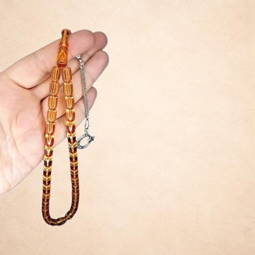 سبحة فاتوران عسلي برميلي