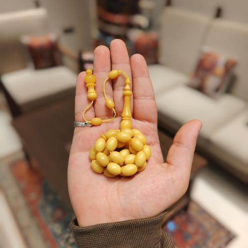 سبحة عثمانية كهرمان عربي قديم – طابع أصيل بلمسة أن...