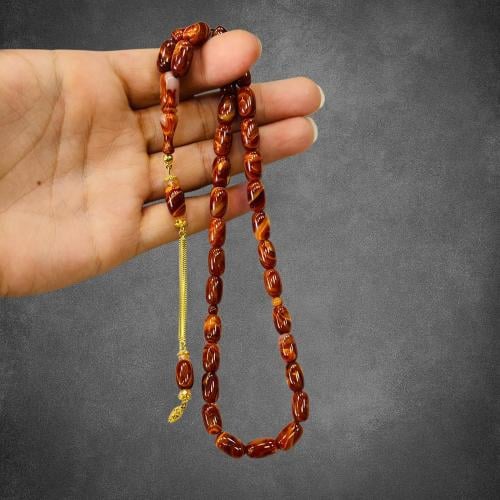 سبحة فاتوران بلون أحمر مموج