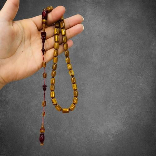 سبحة سندلوس بلون عسلي مموج