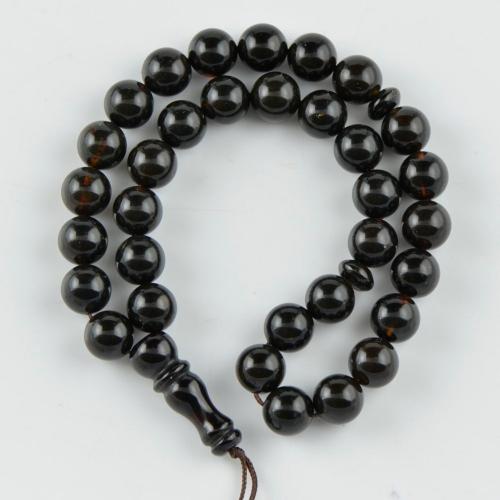 سبحة كهرمان طبيعي بلطيقي – لون أسود