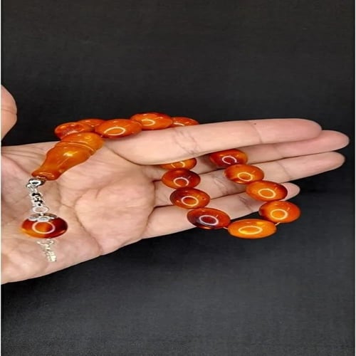 سبحة سندلوس فاخرة – تدرجات عسلية بلمعة راقية