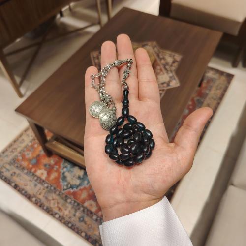 سبحة فاتوران أخضر زمردي – بتوهج طبيعي معتّق