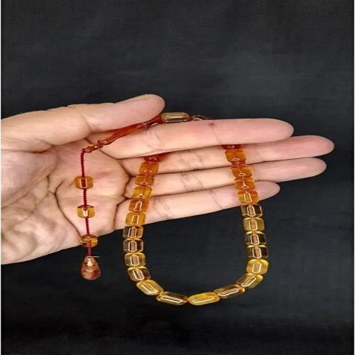 سبحة فاتوران فاخرة – عسلي مشبّع بإشراقة لونية