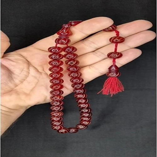 سبحة بكلايت ألماني راقي – أحمر محمّر بعمق متدرّج