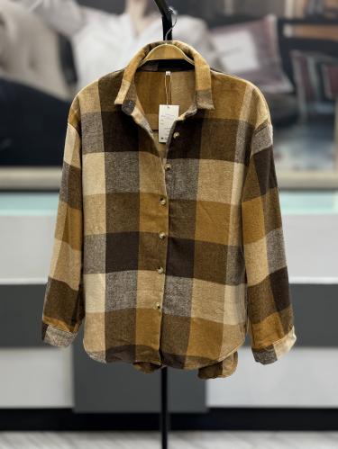 قميص كاروهات شتوي نسائي