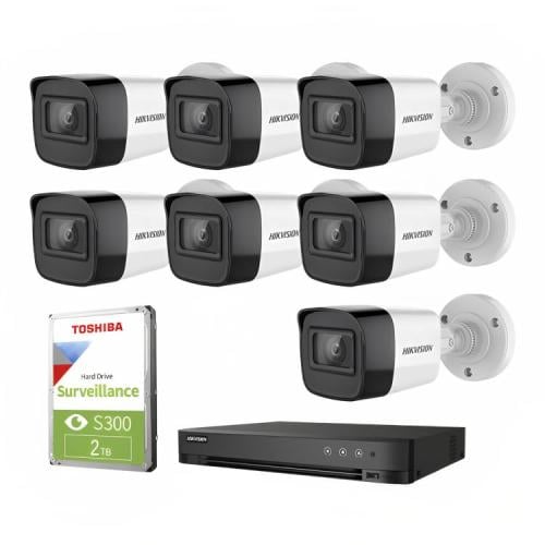 7 كاميرا مراقبة 8 ميجا بكسل 4k خارجي + جهاز تسجيل...