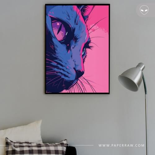 لوحة جدارية Neon Cat