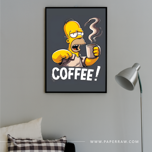 لوحة جدارية هومر سيمبسون – Coffee Time