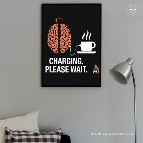 لوحة جدارية Charging Please Wait