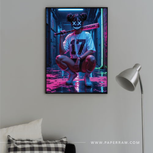 لوحة جدارية Neon Rebel