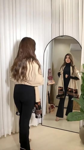 شال هوبل نسائي طويل بالاسم متعدد الاستخدامات