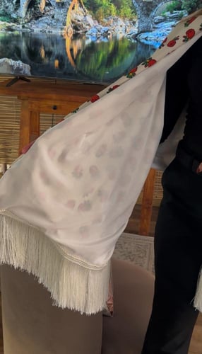 شال الروز دبل فيس مخمل وروز شتوي فخم