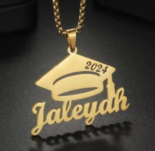 سلسال تخرج بالاسم مطلي حسب الطلب