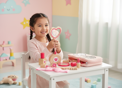 Pink makeup bag for little princesses