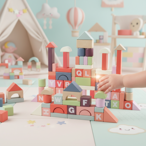 Colorful blocks set – 94 pieces