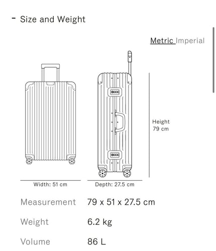 ريموا شنطه سفر مقاس L