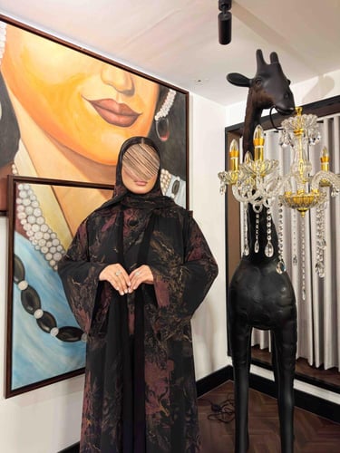 عبايه لمار كلوش بقماش شيفون مبطن