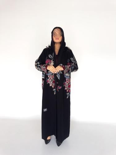 عبايه بليزر فخم بقماش سيراميك اندنونسي مبطن وتطريز...