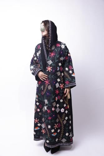 عبأيه الاميره قماش لنن هندي وشك يدوي