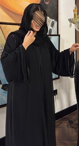 عبايه الماس بقماش شيفون بكلفة ترتر