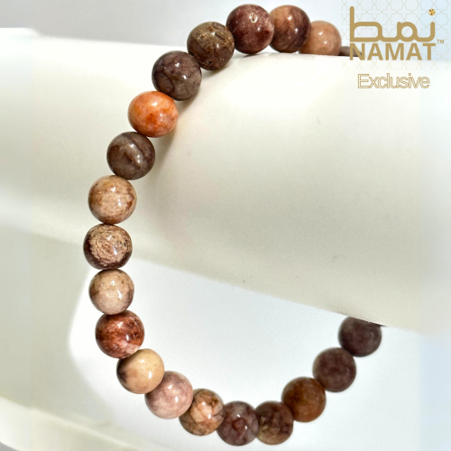 سوار حجر الرودونيت الطبيعي لكل من الرجال والنساء