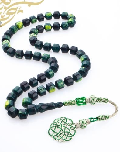 مسبحة ترابزونا تركية عالية الجودة باللون الأخضر ال...