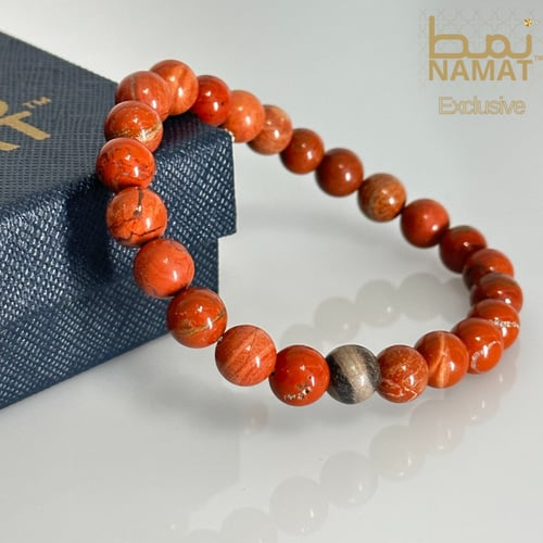 ريد ريفر جاسبر سوار طبيعي من الأحجار شبه الكريمة ل...