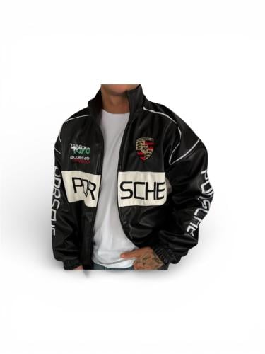 جاكيت بورش جلد F1 racing jacket Porche leather