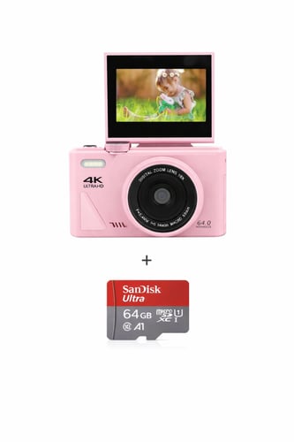 ديجيتال كاميرا lens 4k + ذاكرة 64GB هدية مجانا + ت...