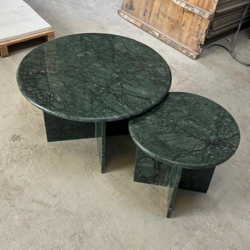 طاولات رخام اخضر هندي 2 حبة
