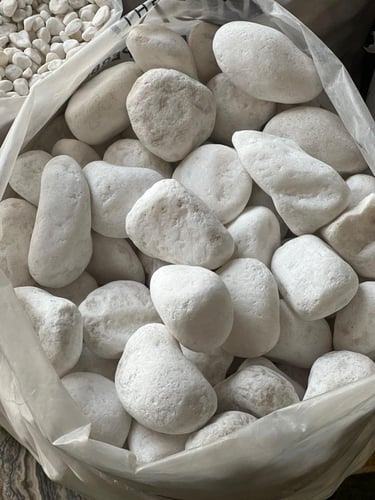 حجر زينة ابيض لمعة 10 كيلو