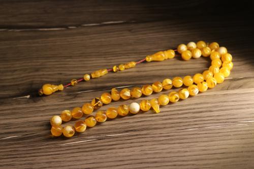 Mastika pressed with ivory dust 45 beads 11mm
