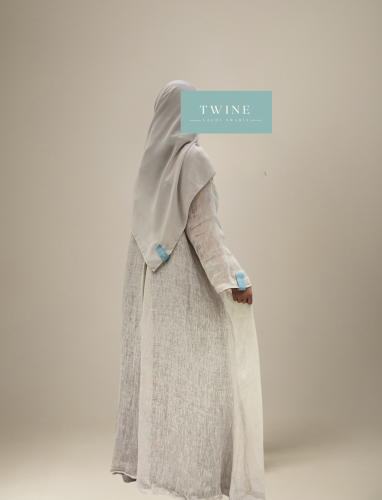 Beige Linen Abaya