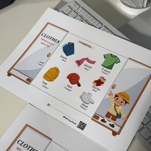 مطوية pdf الأشياء التي نرتديها - إنجليزي ثاني إبتد...