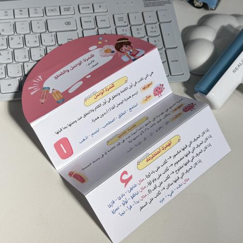 مطوية pdf همزة الوصل والقطع - لغتي رابع إبتدائي