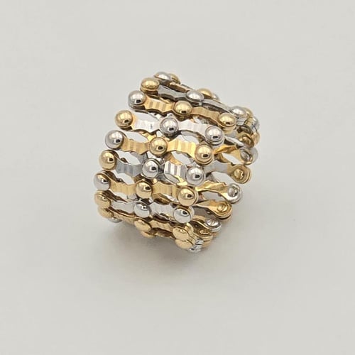 بنجره/دبله إيطالي ذهب ملون عيار 18 موديل 25453 B