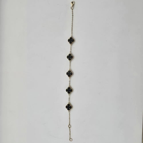 اسواره ذهب عيار 18 خمس وردات وسط موديل 28640 F