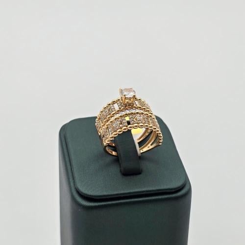 خاتم ذهب عيار 21 مرصع بالزركون توينز موديل 291112...