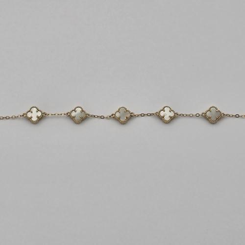 اسواره ذهب عيار 18 خمس وردات صغيره موديل 28040 F