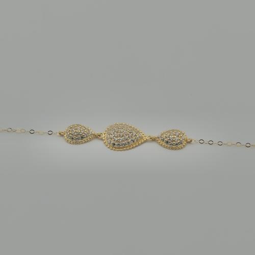 انسيال إيطالي ذهب عيار 18 مرصع بالزركون موديل 3564...