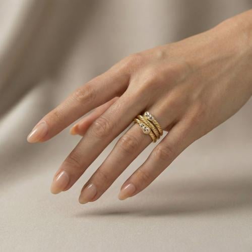 خاتم ذهب عيار 21 موديل 24810 B