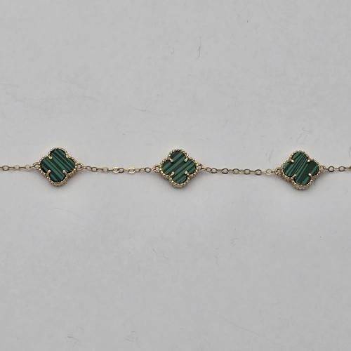 اسواره ذهب عيار 18 ثلاث وردات وسط موديل 27740 F