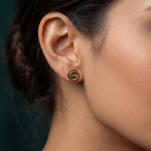 حلق إيطالي ذهب عيار 18 موديل 7023 A