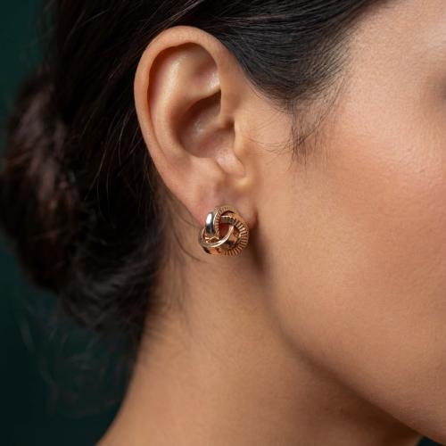 حلق إيطالي ذهب ملون عيار 18 موديل 7123 A