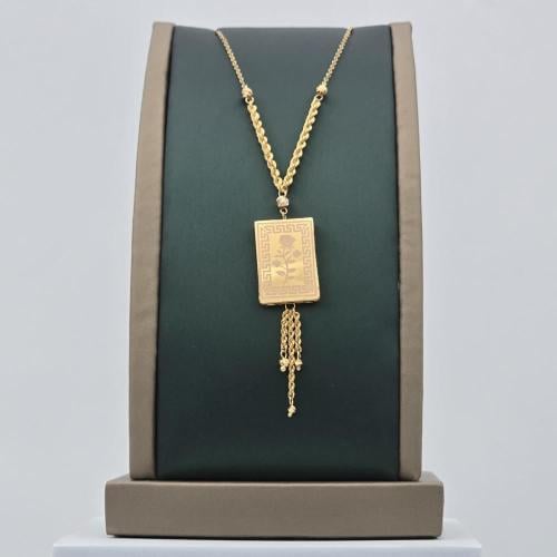شوكر ذهب عيار 21 دقة السبيكه الوسط موديل 29970 F
