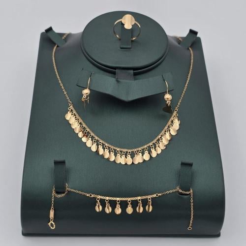 طقم ذهب عيار 21 دقة الرمانه وسط موديل 30780 F