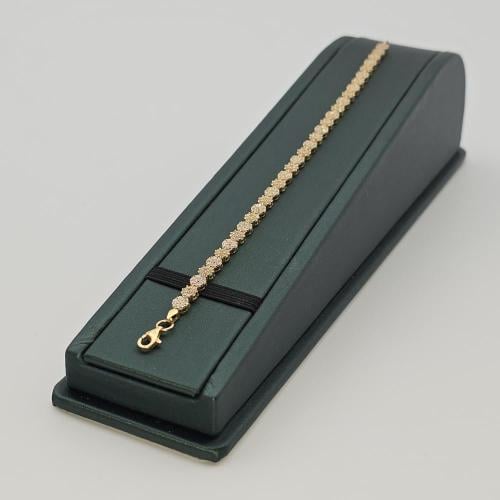 انسيال إيطالي ذهب عيار 18 مرصع بالزركون موديل 1294...