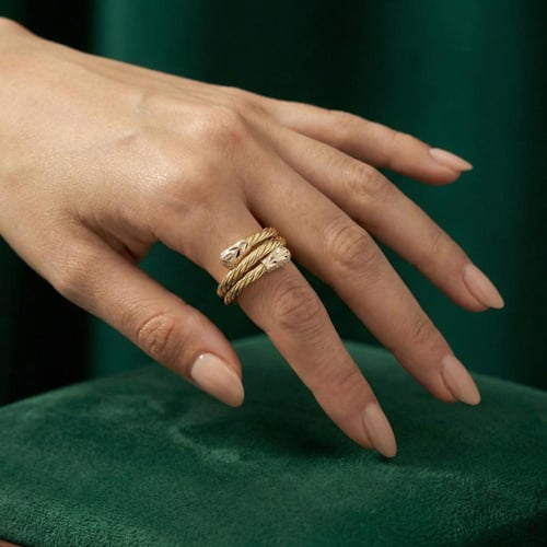 خاتم ذهب عيار 21 موديل 24810 B