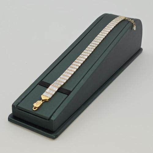 انسيال إيطالي ذهب عيار 18 مرصع بالزركون موديل 1234...